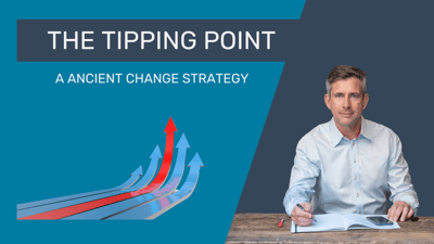 The tipping point of a change process.